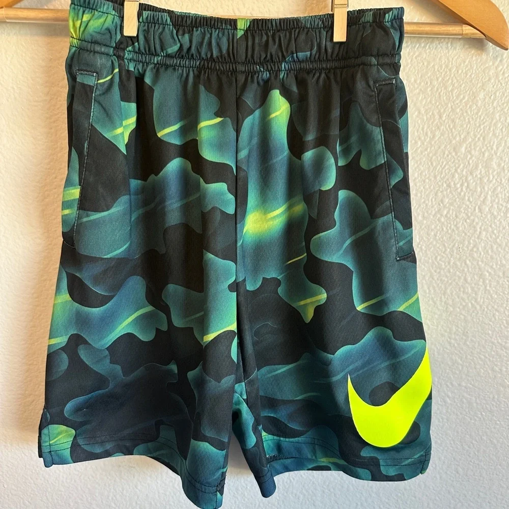 Nike Dri-FIT Camouflage Shorts with Neon Detail - Picture 1 of 5